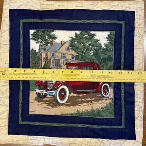 Handmade | Accents | Quilted Pillow Shamsclassic Cars Road Map Set Of 2 ...